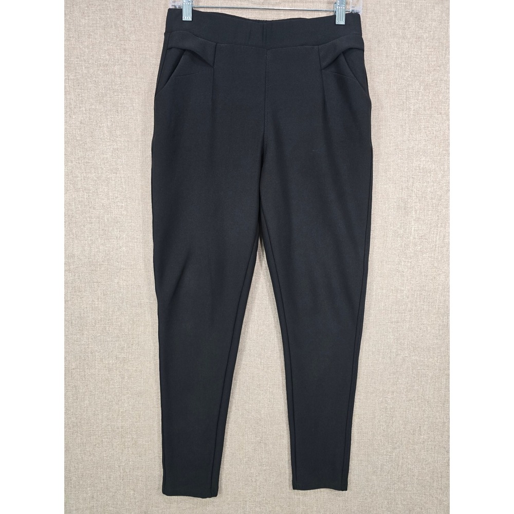 Maze Collection Womens Black Stretch Pull On Legging Fleece Lined SizeM RN146449